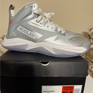 Moolah Women's Triple Double Basketball Shoes 10.5 Glitch Mode Metallic Silver